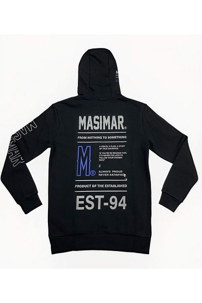 Masimar Men's Hooded Printed Pocket Sweatshirt