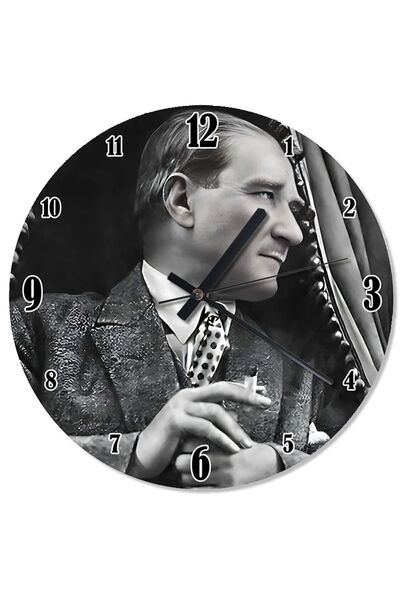 Tablo Mega Mustafa Kemal Atatürk Dekoratif Duvar Saati