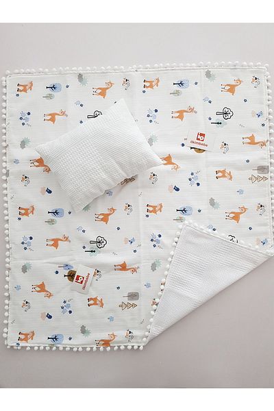 ilkimbebe Piqued Gazelle Blanket Pillow