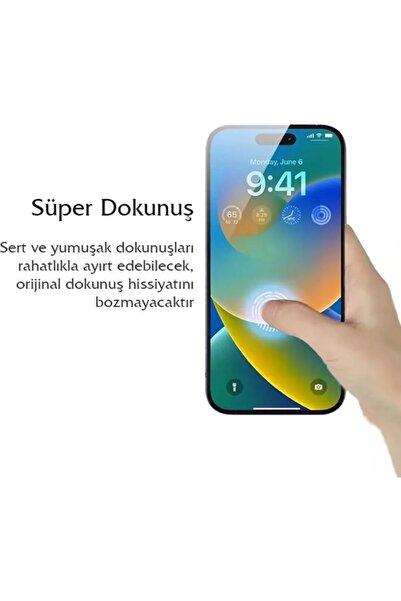 Fibaks Apple iPhone 16 Plus - Easy Application Glass Screen Protector with Black Frame and Attachment