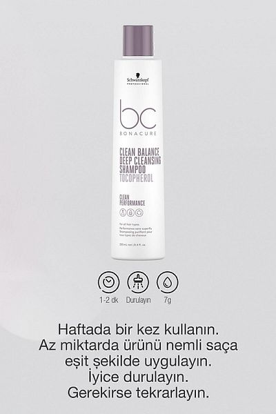 Bonacure Bc Clean 250ml Balancing and Deep Cleansing Shampoo