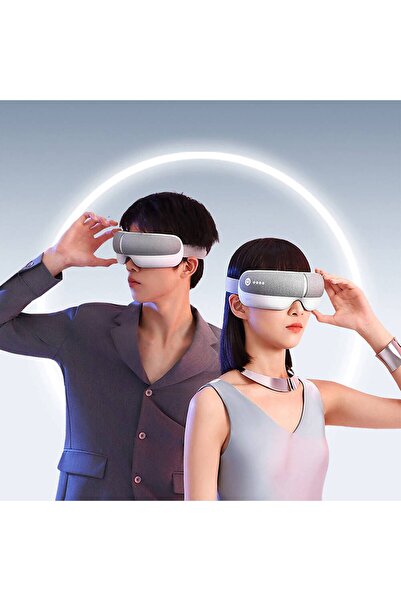 WIWU Akıllı Göz Masajı Aleti Wiwu Wi-YD001 Sıcak Kompresli Bluetooth ve Ses Yayını Özellikli Gri