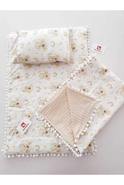 ib ilkimbebe Baby Diaper Set with Blanket - Cushion, Muslin, Baby Pillow, New...