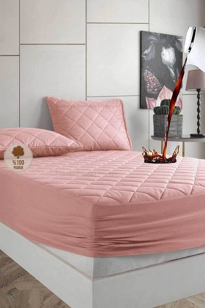 Formeya Set de huse de saltea Pamukkale - Protector de saltea matlasat cu pulbere rezistenta la lichide, 2 piese (11 dimensiuni)