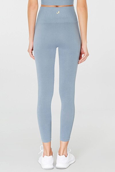 Jerf Luz Kemeri Rip Detaylı Yüksek Bel, Sıkılaştırıcı Tayt Stone