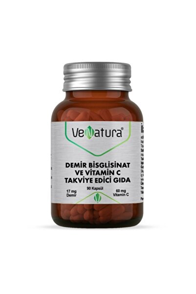 VeNatura 90 Capsules - Iron Bisglicinate and Vitamin C