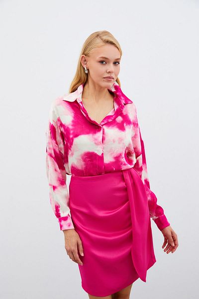 Sateen Cămașă lungă casual - FUSYA