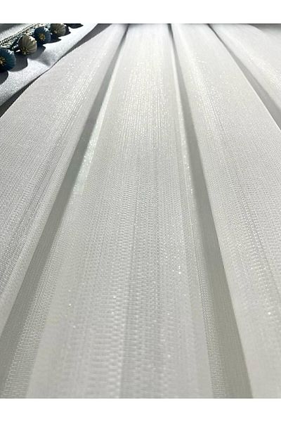 GACALLAR HOUSE 1/3 Does Not Want Ironing Heavy Gramaged Glitter Bamboo Slub Tulle Curtain - Suitable for Any Room