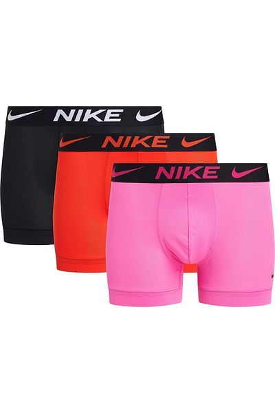 Nike Men's Brand Logo Elastic Band Pink-Red-Black Boxers Suitable for Daily Use 0000KE1224-K0L