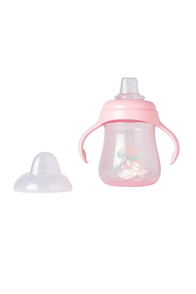 saro Pink Powder - Slow Flow and Drip-Free Training Cup with Handle