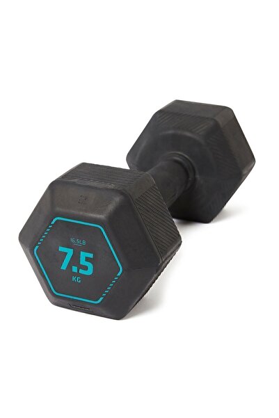 Decathlon 7.5 Kg Kauçuk Altıgen Dambıl - Siyah - Vücut Geliştirme