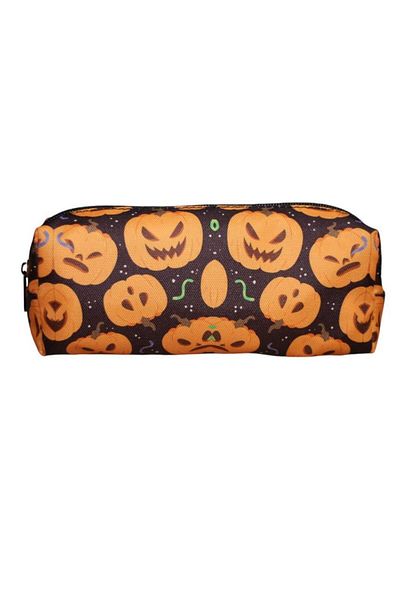 Nostaljik Lezzetler Holiday Themed Sweet Pencil Holder - School and Makeup Bag, Pumpkin