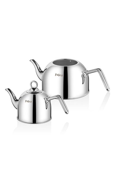 FALEZ Ares Medium Size Steel Teapot Set
