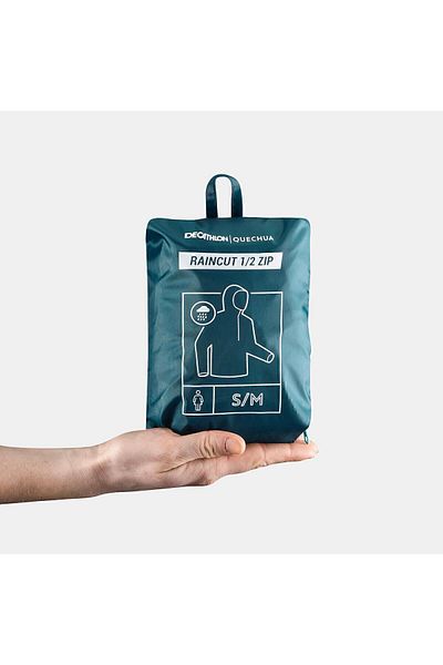 Decathlon Pelernă de ploaie pentru exterior pentru femei - Albastru - Raincut 1/2 Zip