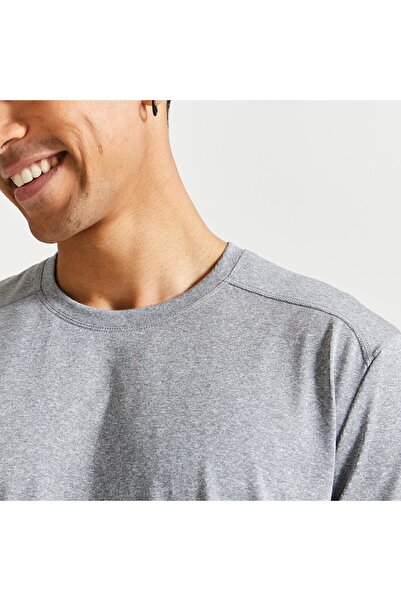 Decathlon Domyos Men's Variegated Gray Sports T-Shirt 100 - Fitness