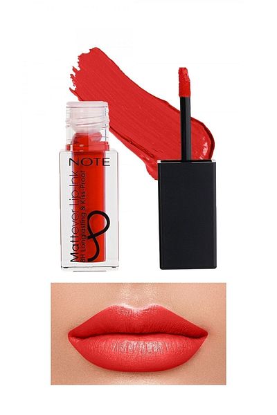 NOTE Mattever Lip-Ink Matte and Permanent Liquid Lipstick 13 Dating Red - Red