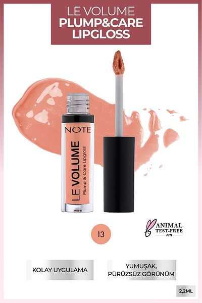 NOTE 13 Pink Dream - Pink Moisturizing Lip Gloss & Volume Plump Lip Gloss