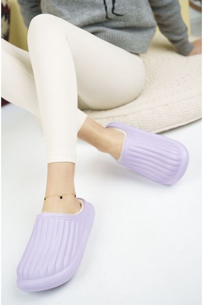 PLN SHOES شبشب منزل فايلون للجنسين مع صوف داخل النعل