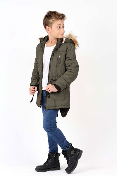 Jannock Water and Windproof Long Fur Lined Coat for Boy