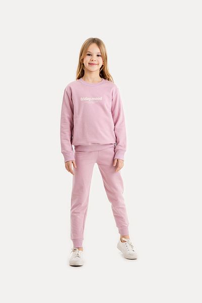 Irmak kids Girl's Raised Two Thread Sweatshirt Top and Bottom Set