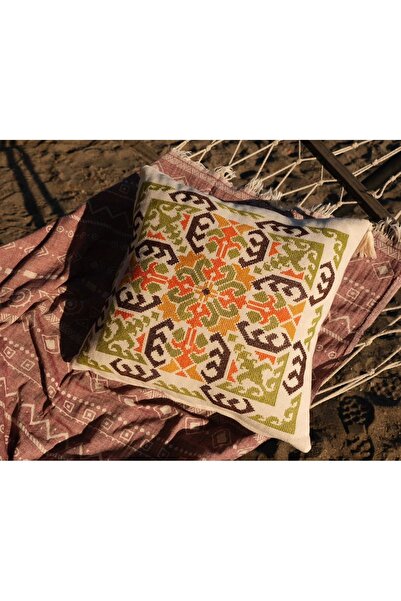 Elegancembroidery Etnik Etamin El İşlemesi Kırlent