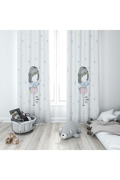 Lolla Evmila Children's Room Patterned Background Curtain