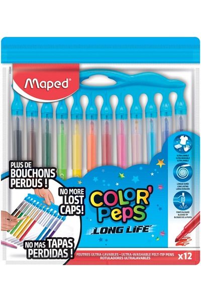 Maped - COLOR'PEPS Long Life Felt Tip Pen 12 Pack