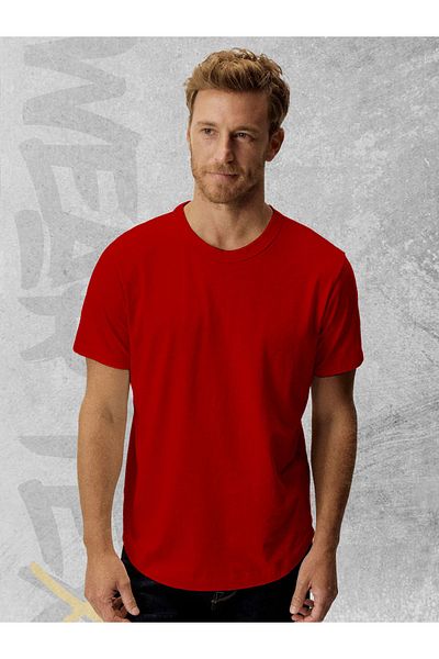 WEARTEX تي شيرت بقصة ضيقة بيضاوية للجنسين - عادي غير مطبوع