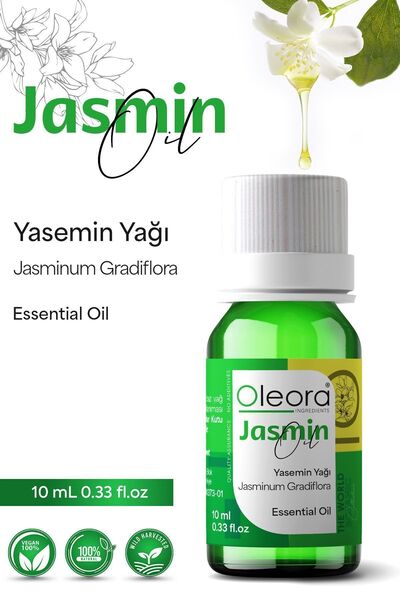 Oleora زيت الياسمين جرانديفلوروم - نقي غير مخفف، أساسي، نقي 10 مل