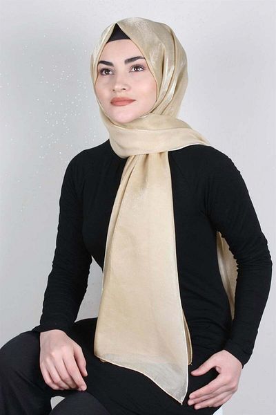 PİRAMİT Glitter Amber Shawl - 4000-28 Gold