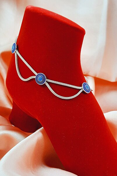 Güzel Gümüşçülük 925 Ayar Gümüş Mardin Midyat Hasırı El Işi Mineli Kadın Halhal