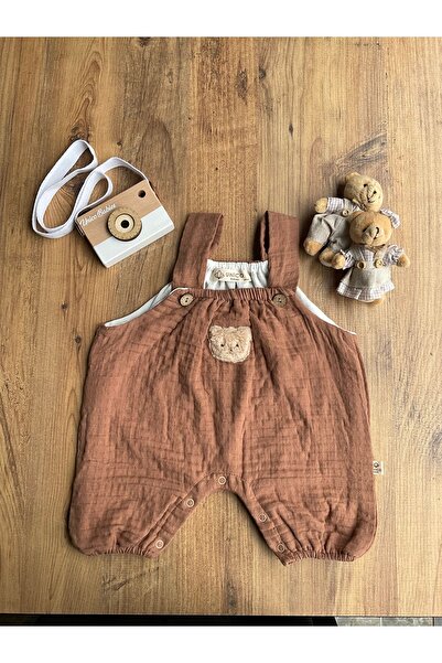 Mini Chics Unisex Teddy Bear Baby Salopette