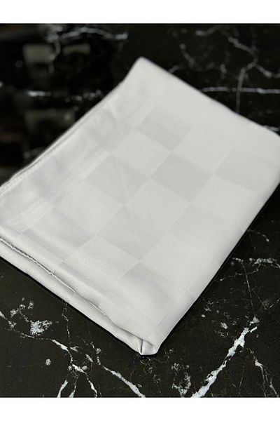 hijabchi Imported Checkers Pattern Silky Jacquard Shawl Premium Quality - Gray