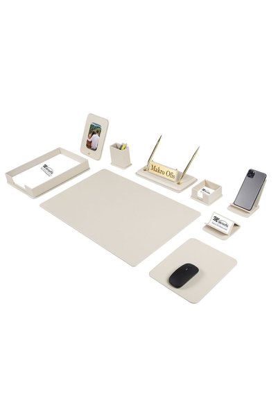 Makrofis Dora 11 Piece Desk Set - Cream