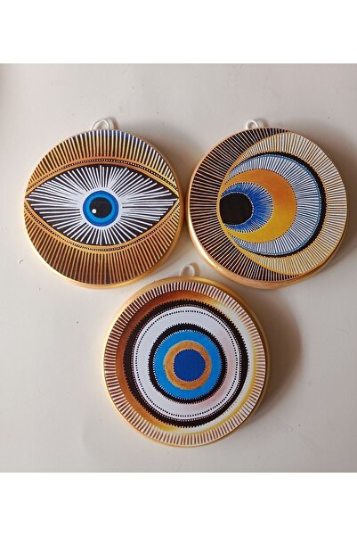 ZeyMin Art Nazarlık Temalı 3 lü Duvar Süsü