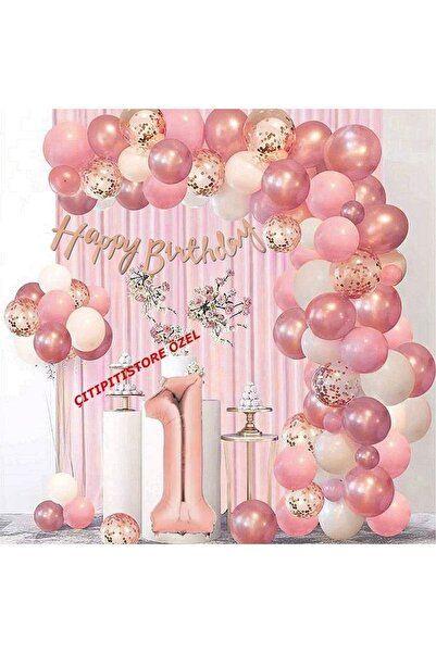 DÜVENCİ TİCARET Set de aniversare de 1 an Dusty Rose