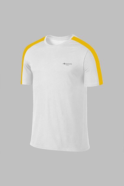 POSEIDON STORM Бяла мъжка тениска Dri-fit - къс ръкав, размер S-3xl