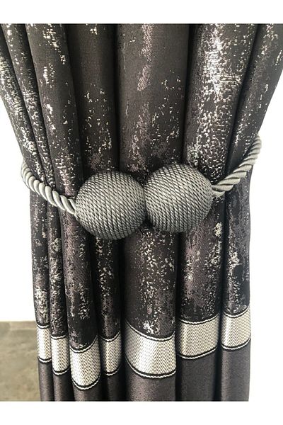 lovelyhome35 Magnetic Curtain Retractor Anthracite