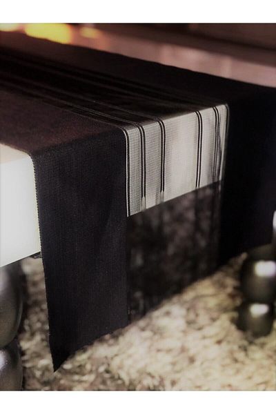 GC Black Runner Placemat Tablecloth 40x140