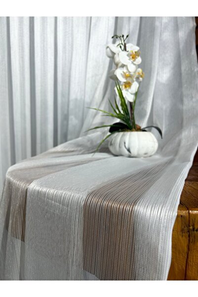 artdoppio Κομψή κουρτίνα από τούλι με λεπτή γραμμή 1/3 στενή πιέτα