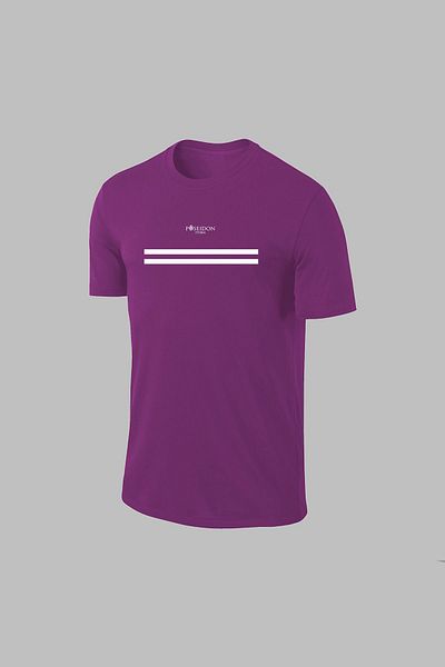 POSEIDON STORM Мъжка спортна тениска с къс ръкав и кръгло деколте Dri-fit от лилава материя за ходене