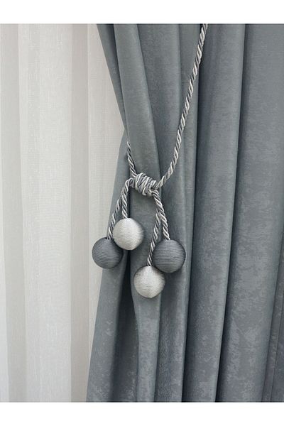 wolfling Modern 4 Ball Braçol Gland - Tactical String Ceiling Curtain Accessory Dark Gray and Light Gray