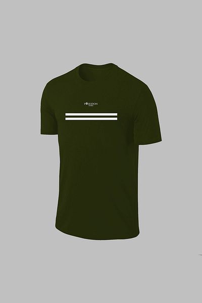 POSEIDON STORM Мъжка спортна тениска Dri-Fit в цвят каки - удобна с къс ръкав, размер S-3XL