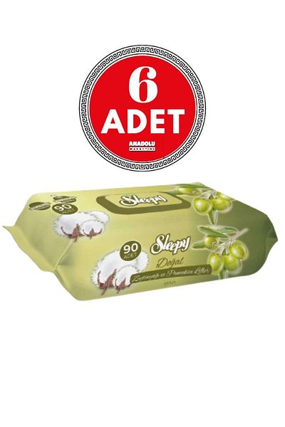 Sleepy Sleepy Cotton Olive Oil Wet Towels 90 Pieces 6 Pieces