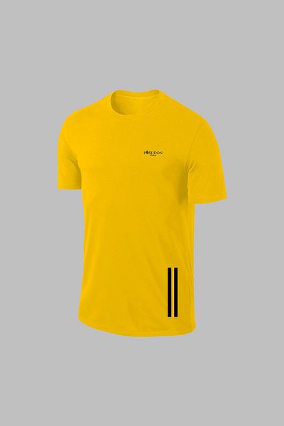 POSEIDON STORM Мъжка тениска Dri-Fit Plus Size, жълта, с къс ръкав (4XL-10XL)