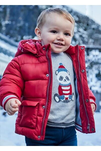 MAYORAL سترة رمادية للأطفال الأولاد - مطرزة، موديل 02313 077