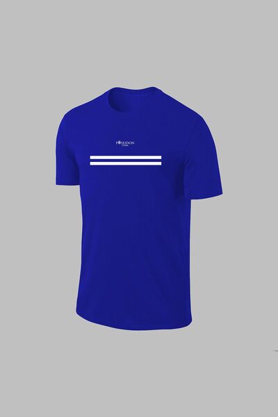 POSEIDON STORM Tricou sport albastru Dri-Fit oversize pentru bărbați - confortabil, mânecă scurtă (4XL- 10XL)