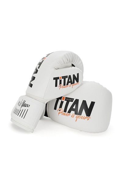 Titan Sport White Boxing Gloves 12 oz