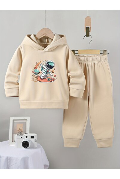 Let's Wear Surf Astronaut Kids Sweatshirt and Tracksuit Set - 2 Piece Sports Set