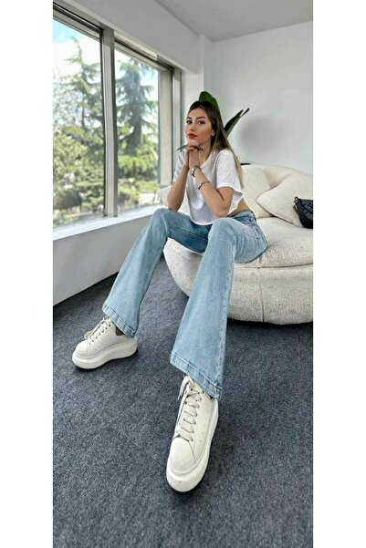 DRC trend Сніг і лід Іспанські джинси з високою талією та еластичним поясом